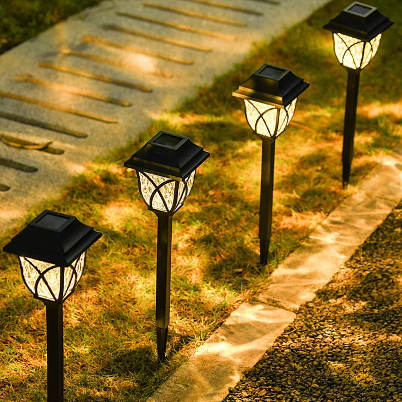 Solar Gartenlampe | Solar-LED-Gartenstrahler-Set kabellos