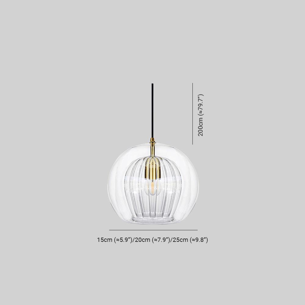 Lumina Glas Pendelleuchte | Klare Glasschirm für zeitgenössische Dekoration