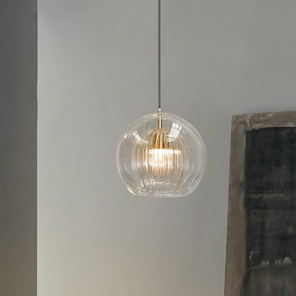 Lumina Glas Pendelleuchte | Klare Glasschirm für zeitgenössische Dekoration