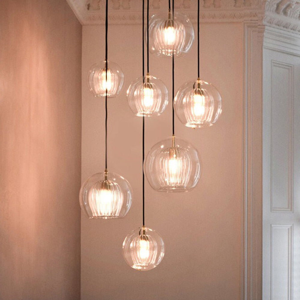 Lumina Glas Pendelleuchte | Klare Glasschirm für zeitgenössische Dekoration