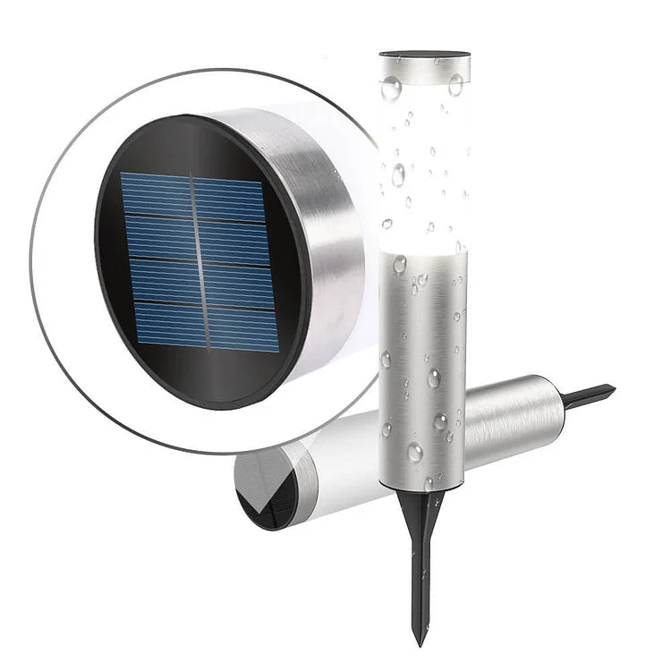 Solaris Gartenlampen | Monokristalline Solarbetriebene wasserdichte LED Gartenlampe, Rostfreier Stahl