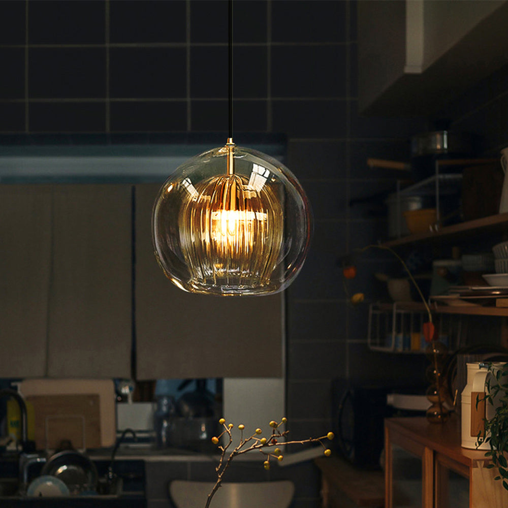 Lumina Glas Pendelleuchte | Klare Glasschirm für zeitgenössische Dekoration