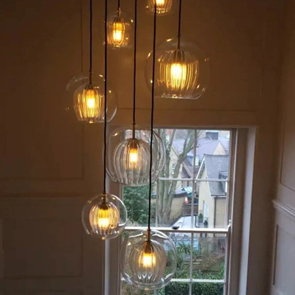 Lumina Glas Pendelleuchte | Klare Glasschirm für zeitgenössische Dekoration