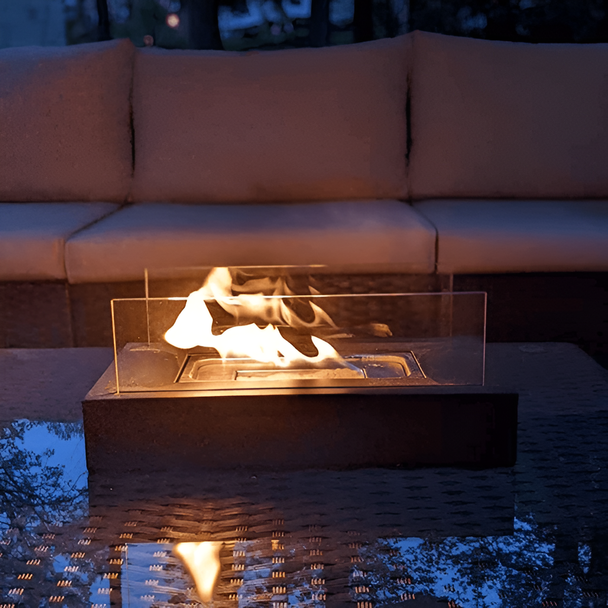 LumiFire Tischlampe | Tragbare Moderne Bio-Ethanol Lampe