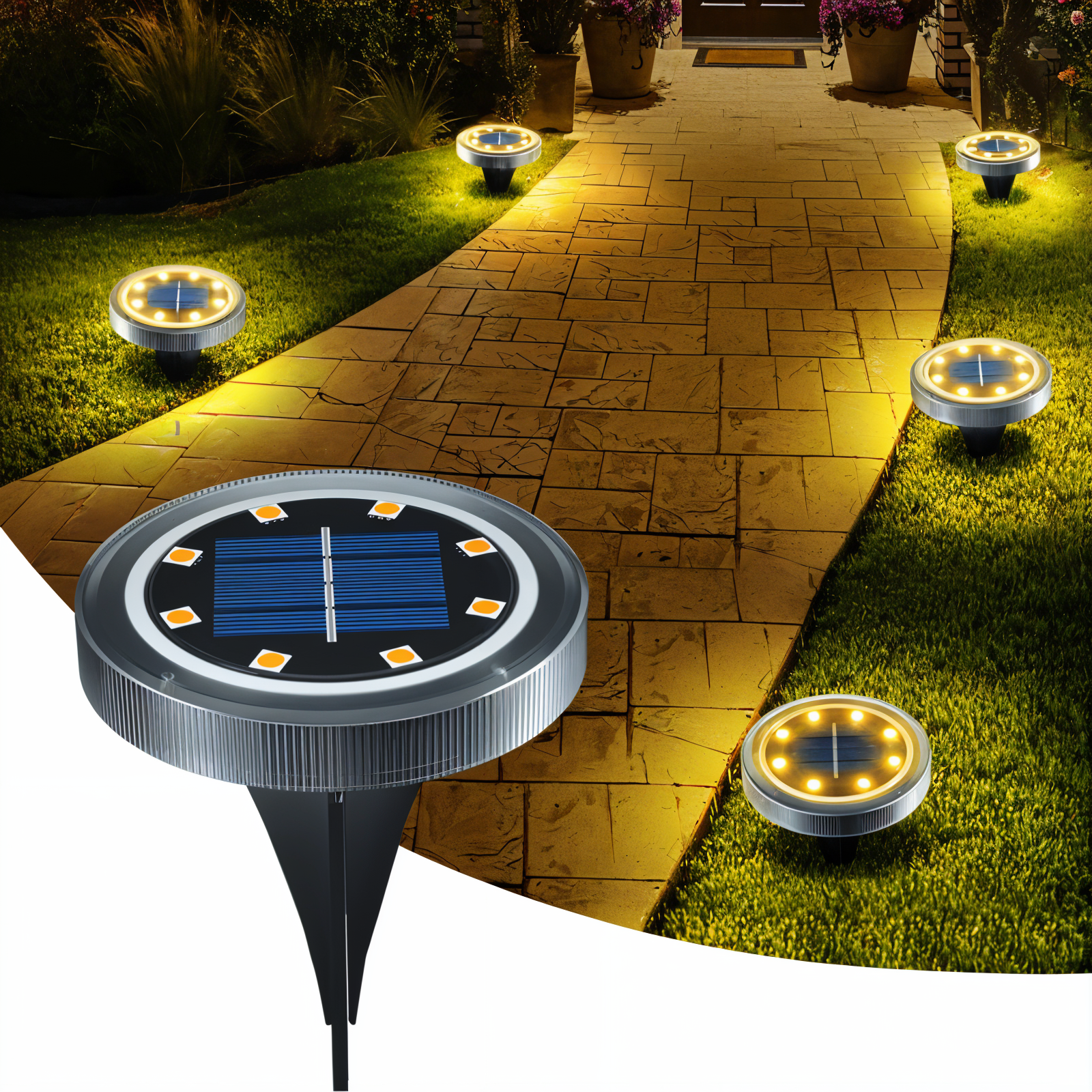 Sparkle Solarleuchten - 2er Set LED Außenbeleuchtung Wasserdicht Für Garten und Terrasse