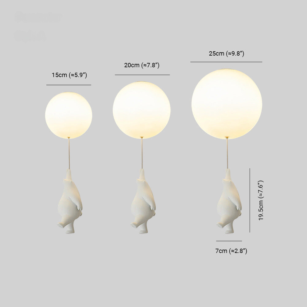 LumiBear Deckenleuchte | Ballonförmige Deckenlampe mit Bär
