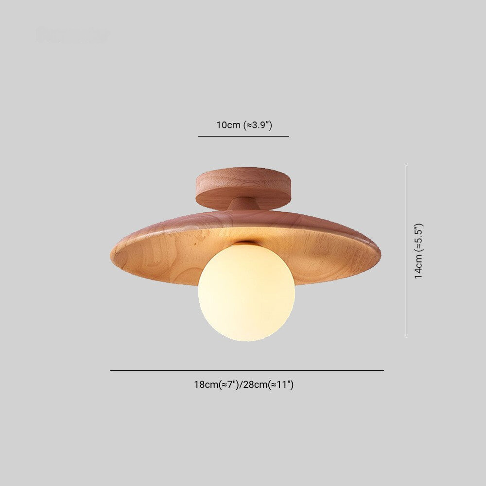 Lumina | Vintage Industrielle Holz-Deckenleuchte mit sichtbaren Glühbirnen