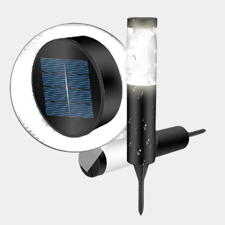 Solaris Gartenlampen | Monokristalline Solarbetriebene wasserdichte LED Gartenlampe, Rostfreier Stahl