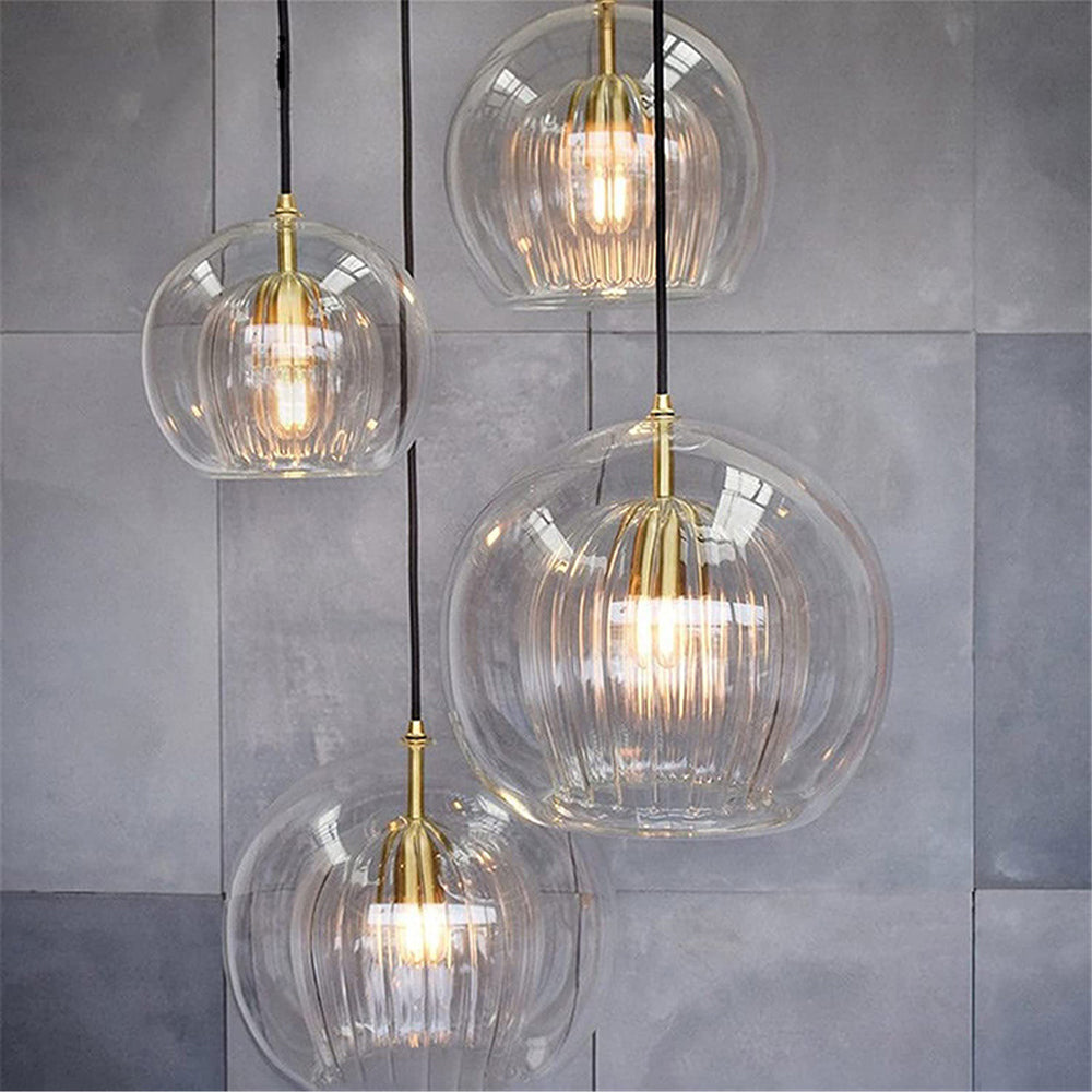 Lumina Glas Pendelleuchte | Klare Glasschirm für zeitgenössische Dekoration