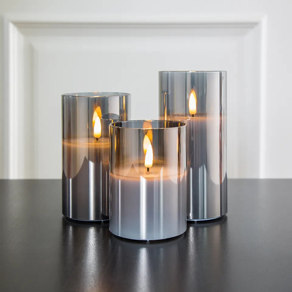Kerze | 3 Stück LED-Kerzen mit realistischem Flammeneffekt