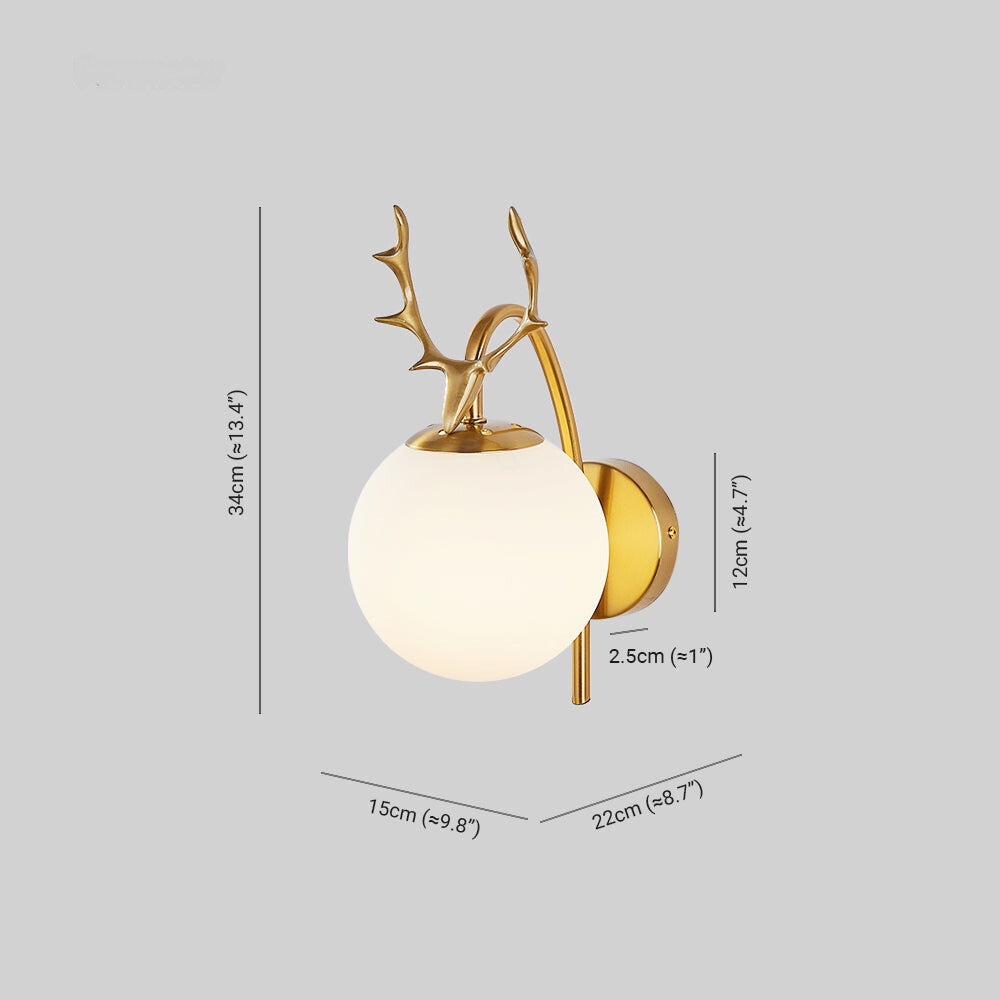 Lumina Zeitgenössische Wandleuchte - Hirschkopf Design Moderne LED Wandlampe